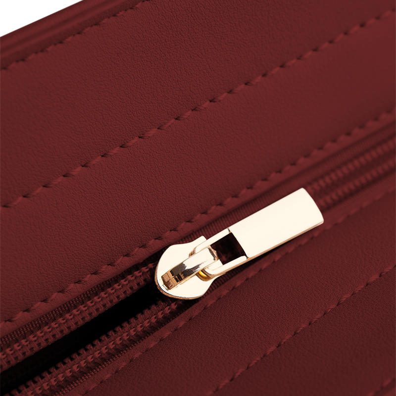 Shopper burgundy red